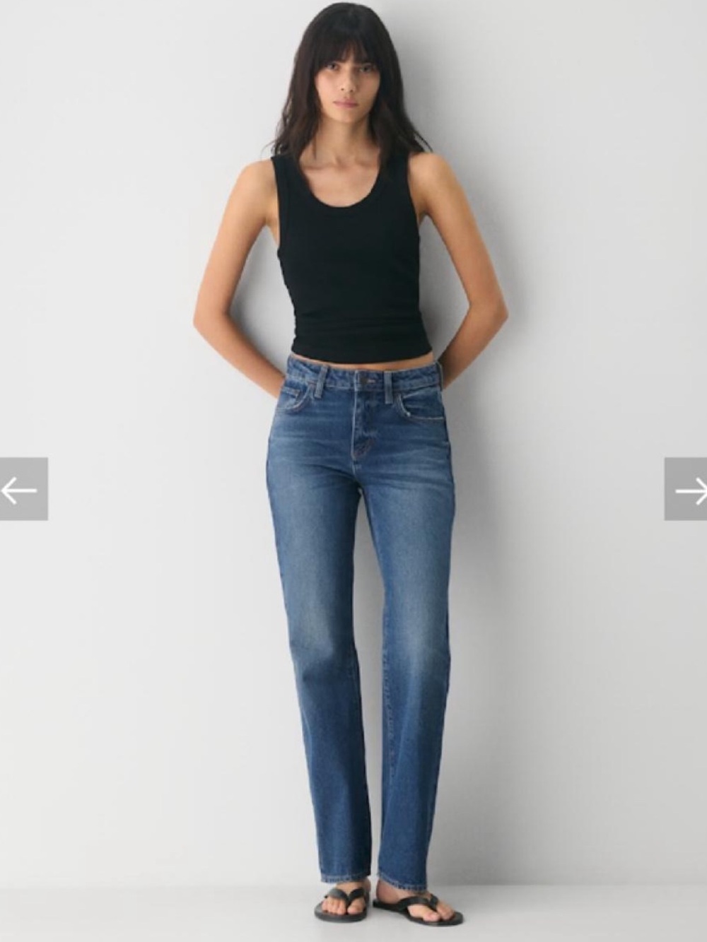 Aritzia Sharon Straight Leg Jeans in Medium Blue Wash